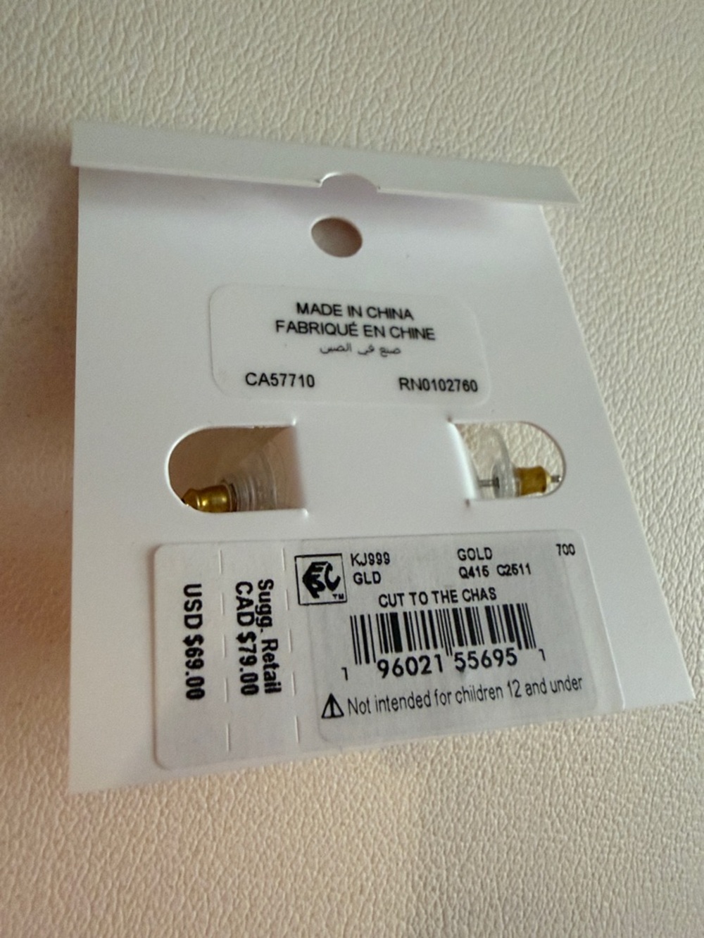 NWT! ♠️ Kate spade Huggies Earrings in gold with cutout spades - Picture 7 of 8